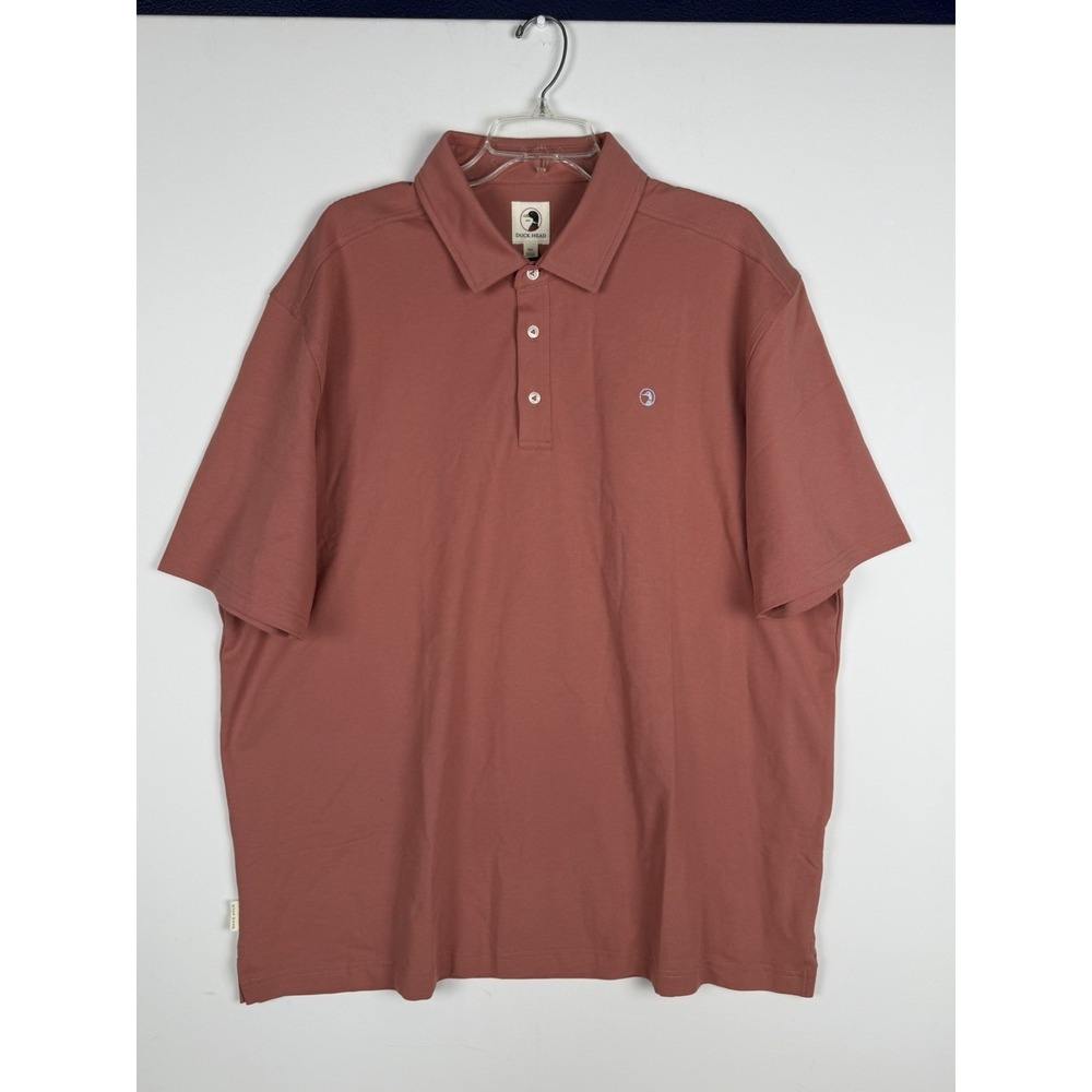 duck head polo shirt XXL coral/salmon‎ shirt short Sleeve